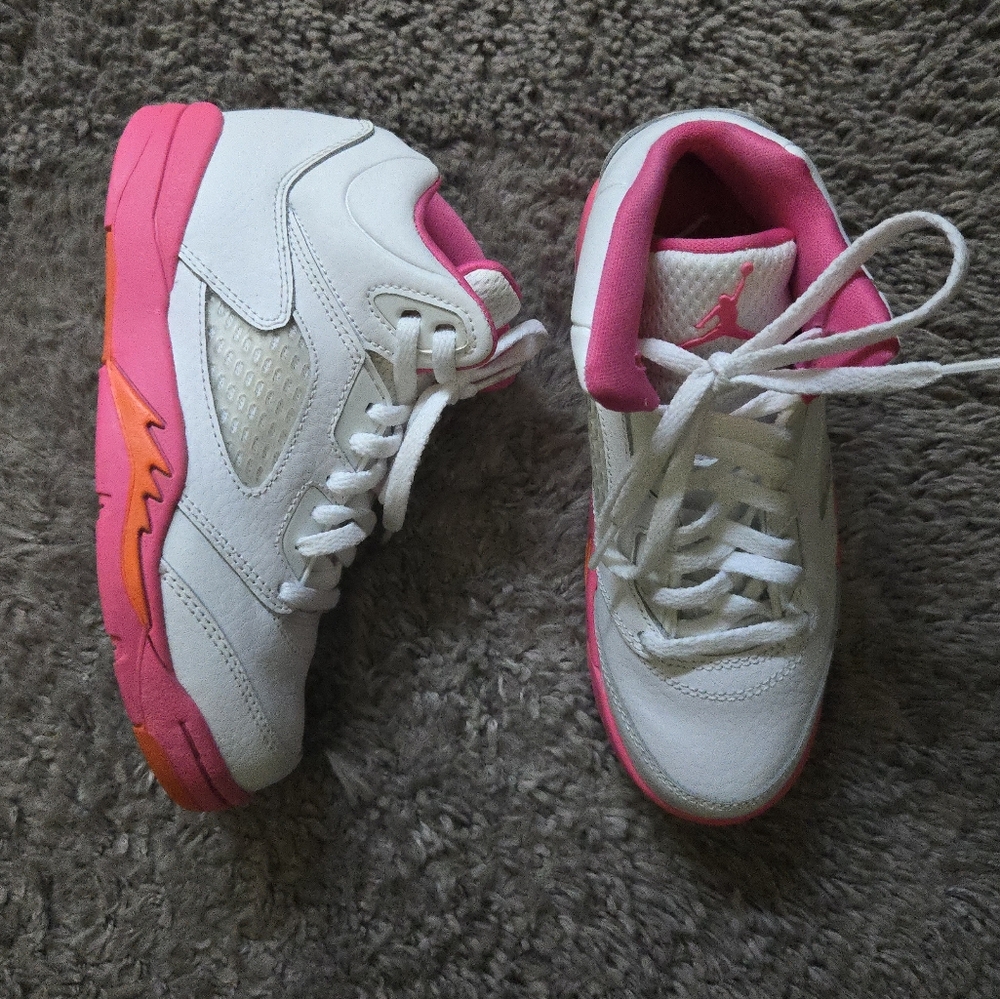 Jordan 5 Retro WNBA Pinksicle Girls 13C White and Pink Sneakers 092025